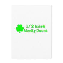 1/2 Irish Mostly Drunk Post Cards