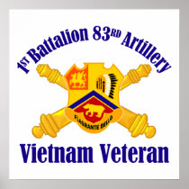 1-83rd Artillery - Vietnam Veteran Poster