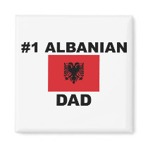 #1 Albanian Dad Refrigerator Magnet