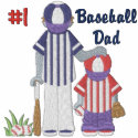 #1 Baseball Dad and Child embroidered shirts