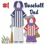 #1 Baseball Dad and Child embroidered shirts