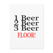 1 Beer 2 Beer 3 Beer FLOOR Post Cards