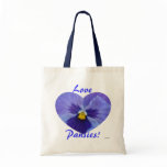 1 Blue Beauty Pansy Tote Bags