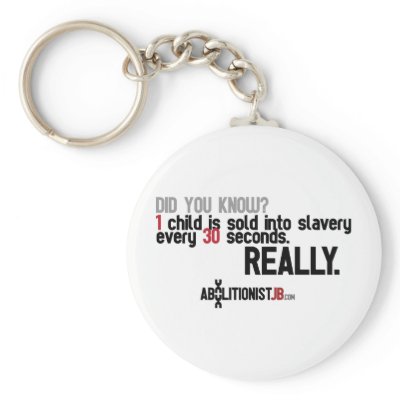 1 Child Sold Every 30 Seconds Keychain by abolitionistjb