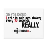1 Child Sold Every 30 Seconds Post Cards