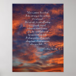 1 Corinthians 13; 4-8a - Inspirational Poster posters