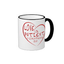1 Corinthians 13:4 Love is patient Coffee Mugs