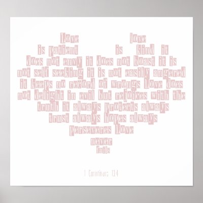 1 Corinthians 13:4 Poster by jesusteez