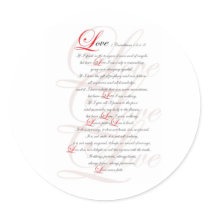 1 Corinthians 13 Round Sticker