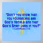 1 Corinthians 3 16 Posters