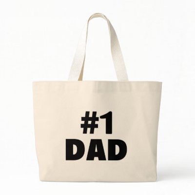 #1 Dad (Blk) Bags by TeeZazzle