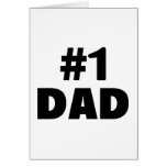 #1 Dad (Blk) Greeting Card