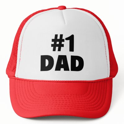 #1 Dad (Blk) Hats by TeeZazzle
