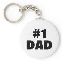 #1 Dad (Blk) Key Chain