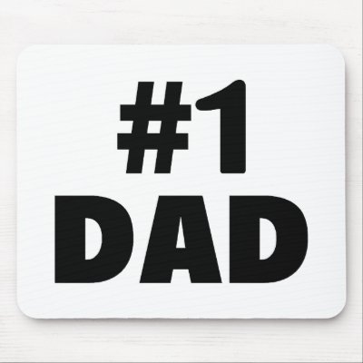 #1 Dad (Blk) Mouse Mat by TeeZazzle