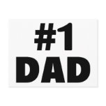 #1 Dad (Blk) Post Card
