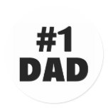 #1 Dad (Blk) stickers