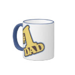 #1 Dad Blue Ringer Mug