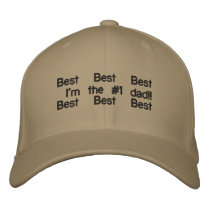 #1 dad!! embroidered baseball caps