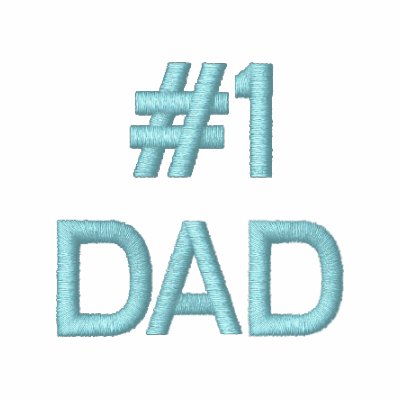 #1 DAD Embroidered on Long Sleeved Shirt Embroidered Shirt by Stitchbaby