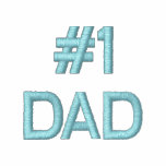 #1 DAD Embroidered on Long Sleeved Shirt Embroidered Shirt
