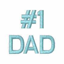 #1 DAD Embroidered on Long Sleeved Shirt Embroidered Shirt