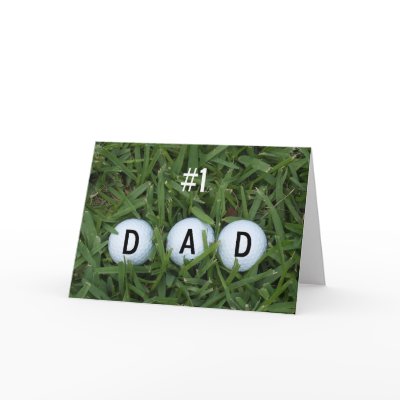 # 1 Dad Father's Day Card -- Golf Balls for Dad by KathyHenis