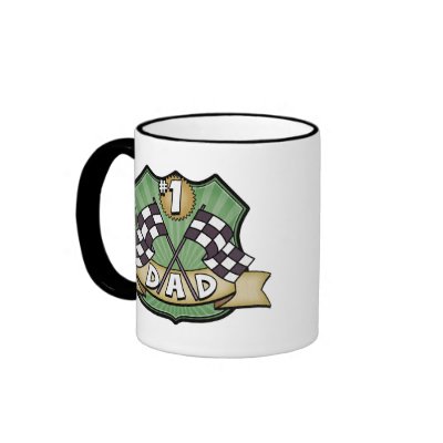 #1 Dad Father's Day Race Fan Coffee Mug by koncepts