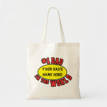 #1 Dad in the World Customise Father's Day Bags