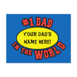 #1 Dad in the World Customise Father's Day Postcards