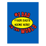#1 Dad in the World Customise Father's Day Post Card