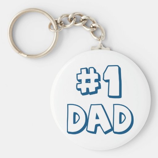 #1 Dad Number One Dad Father's Day Gifts Keychains