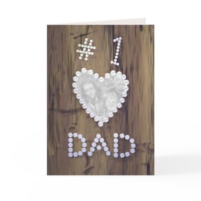 #1 Dad on Wood (photo frame) Greeting Card by xfinity7