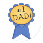 #1 Dad (ribbon) stickers
