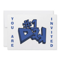 #1 Dad Text Design in Blue