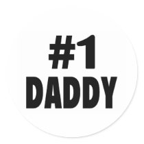 #1 Daddy (Blk) Sticker