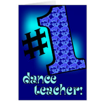 #1 Dance Teacher Greeting Card