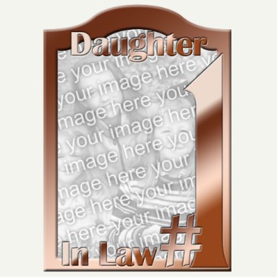 #1 Daughter In Law Copper Coloured Photo Frame by FNolan