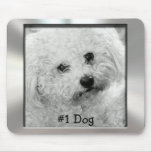 #1 Dog Metal Photo Frame Mousepad