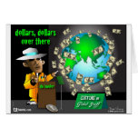 1 dollars over there greeting card