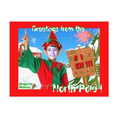 # 1 Elf Greetings from the North Pole Post Card by Capriceharmony65