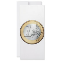 1 EURO Coin Full Color Rack Card