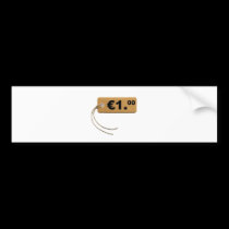 1 Euro Tag bumper stickers