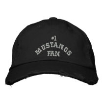 #1 Fan Black and Silver Twill