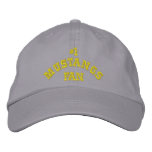 #1 Fan Cool Grey and Canary Adjustable embroidered hats