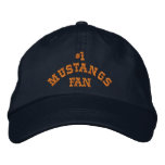 #1 Fan Navy and Orange Adjustable Baseball Cap