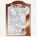 #1 Friend Copper Coloured Photo Framed Sculpture photo sculptures