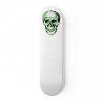 1 Green Skull on Skateboard