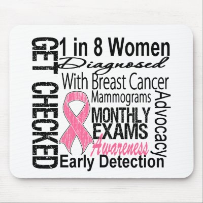 1 in 8 Women - Breast Cancer Awareness Mousepads by cancerapparel