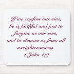 1 John 1:9 mouse pad